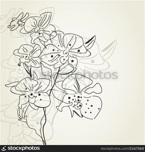 In the spring flowers were dismissed. A vector illustration