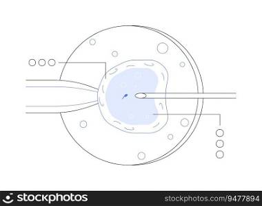 In vitro fertilization abstract concept vector illustration. Process of in vitro fertilization in lab, reproductive medicine, genetic problems prevention, IVF technology abstract metaphor.. In vitro fertilization abstract concept vector illustration.