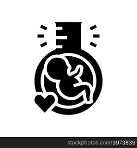 in vitro fertilization glyph icon vector. in vitro fertilization sign. isolated contour symbol black illustration. in vitro fertilization glyph icon vector illustration
