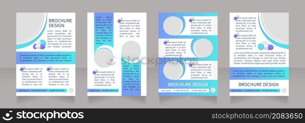 In vitro fertilization guideline blank brochure layout design. Vertical poster template set with empty copy space for text. Premade corporate reports collection. Editable flyer paper pages. In vitro fertilization guideline blank brochure layout design