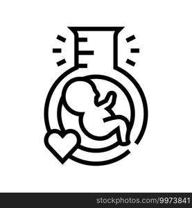 in vitro fertilization line icon vector. in vitro fertilization sign. isolated contour symbol black illustration. in vitro fertilization line icon vector illustration