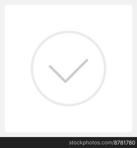 Inactive accept button UI element template. Editable isolated vector dashboard component. Flat user interface. Visual data presentation. Web design widget for mobile application with light theme. Inactive accept button UI element template