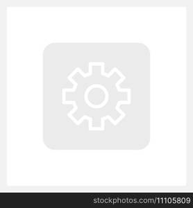 Inactive settings button UI element template. Editable isolated vector dashboard component. Flat user interface. Visual data presentation. Web design widget for mobile application with light theme. Inactive settings button UI element template