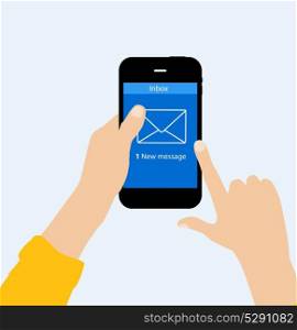 Inbox Mail Flat Concept Vector Illustration. EPS10. Inbox Mail Flat Concept Vector Illustration