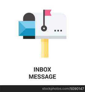 inbox message icon. Modern flat vector illustration icon design concept. Icon for mobile and web graphics. Flat symbol, logo creative concept. Simple and clean flat pictogram, 64X64 pixel perfect