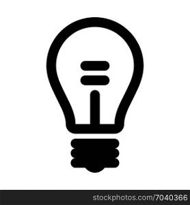 Incandescent filament lamp, icon on isolated background