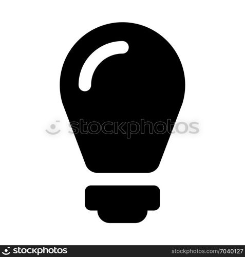 Incandescent light bulb, icon on isolated background