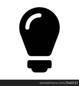 Incandescent light bulb, icon on isolated background
