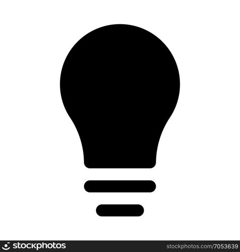Incandescent light bulb isolated on white background