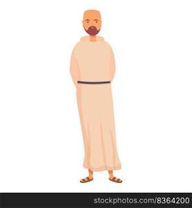 Incarnation monk icon cartoon vector. Man meditate. Image give. Incarnation monk icon cartoon vector. Man meditate