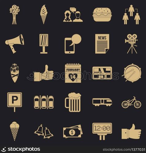 Incident icons set. Simple set of 25 incident vector icons for web for any design. Incident icons set, simple style