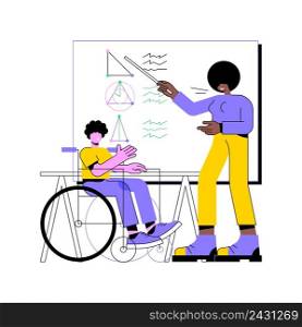 Inclusive education abstract concept vector illustration. Inclusive classroom, education for children with special needs, communicative competence, diversity school program abstract metaphor.. Inclusive education abstract concept vector illustration.