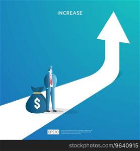Income salary rate increase concept with people Vector Image
