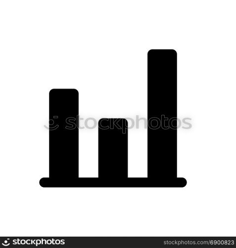 inconsistent bar graph, icon on isolated background