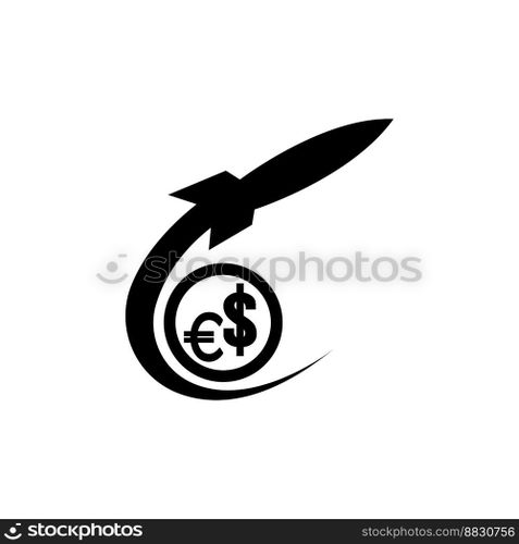 Increase or decrease in dollar or euro currency,icon vector illustration design
