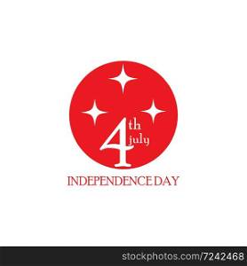 independence 4th of july logo vector