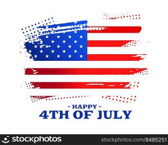 independence day 4th of july american flag in half tone and grunge style