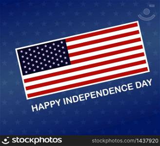 Independence Day Banner, fourth of july. American flag on the blue background. Vector eps10. Independence Day Banner, fourth of july. American flag on the blue background. Vector illustration