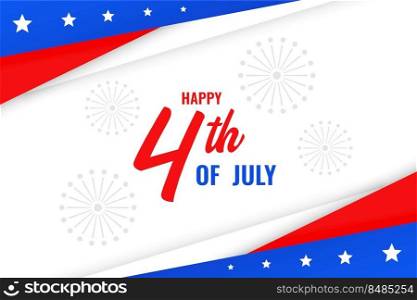 independence day forth of july united states flag in paper cut style