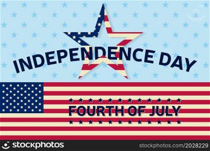 Independence day greeting card, flyer. Independence day poster. Patriotic banner for website template. Vector illustration.