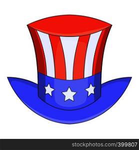 Independence day hat icon. Cartoon illustration of independence day hat vector icon for web design. Independence day hat icon, cartoon style