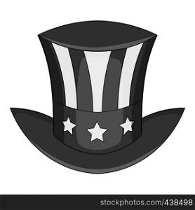 Independence day hat icon in monochrome style isolated on white background vector illustration. Independence day hat icon monochrome