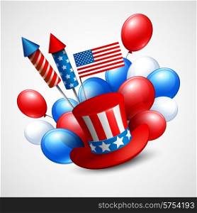 Independence Day holiday symbols. Vector illustration EPS 10. Independence Day holiday symbols. Vector illustration