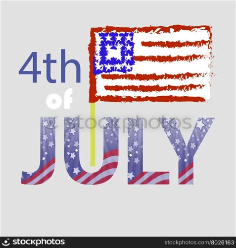 Independence Day of USA. American Flag 4 July Poster. Independence Day Background. Independence Day of USA. American Flag 4 July