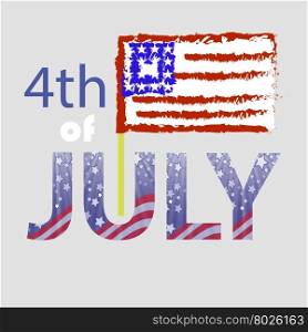 Independence Day of USA. American Flag 4 July Poster. Independence Day Background. Independence Day of USA. American Flag 4 July