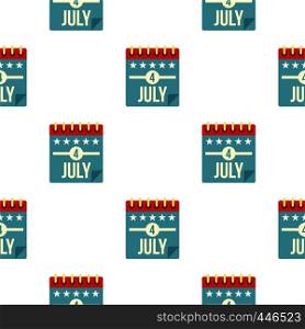 Independence day pattern seamless background in flat style repeat vector illustration. Independence day pattern seamless