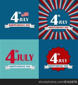 Independence Day Poster Set Vector Illustration Eps10. Independence Day Poster Set Vector Illustration