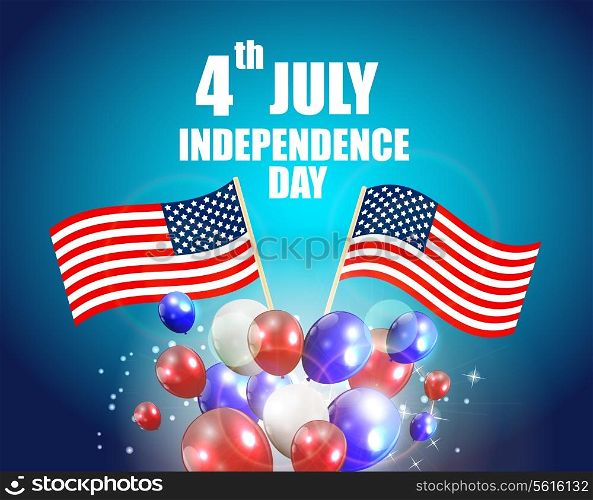 Independence Day Poster Vector Illustration. EPS 10