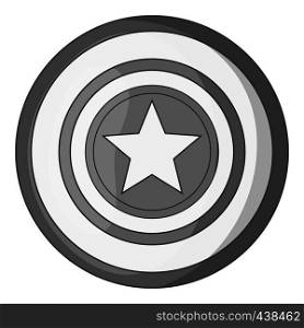 Independence day star icon in monochrome style isolated on white background vector illustration. Independence day star icon monochrome