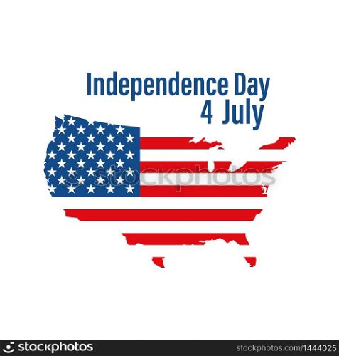 Independence Day USA, July Fourth. Vector illustration in flat style