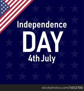 Independence day usa, vector banner. Patriotic holiday, flag illustration.