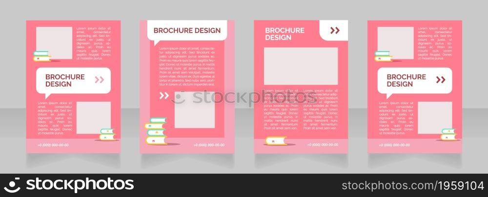 Independent school requirements blank brochure layout design. Vertical poster template set with empty copy space for text. Premade corporate reports collection. Editable flyer paper pages. Independent school requirements blank brochure layout design