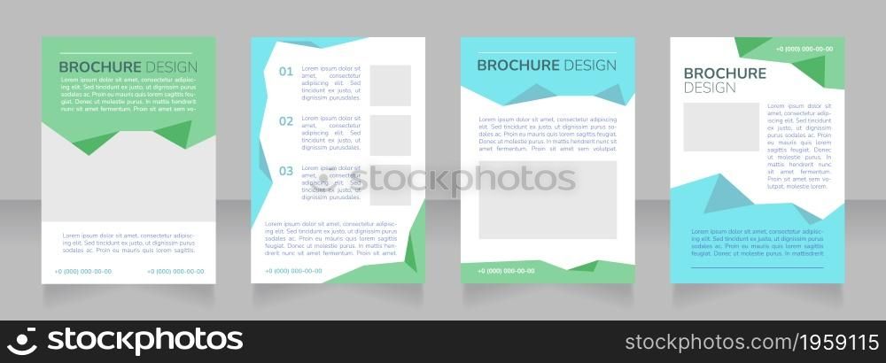 Independent students association blank brochure layout design. Vertical poster template set with empty copy space for text. Premade corporate reports collection. Editable flyer paper pages. Independent students association blank brochure layout design