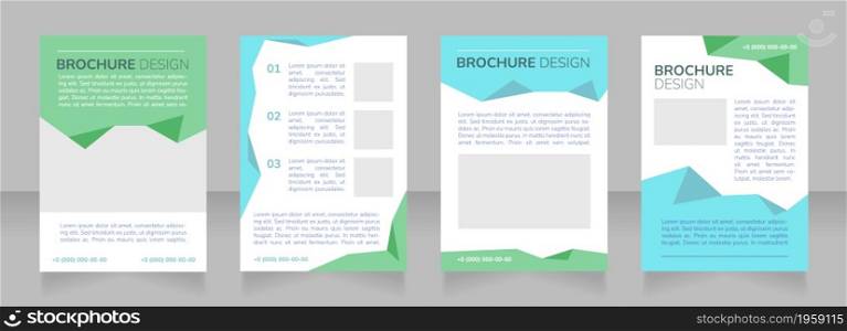 Independent students association blank brochure layout design. Vertical poster template set with empty copy space for text. Premade corporate reports collection. Editable flyer paper pages. Independent students association blank brochure layout design