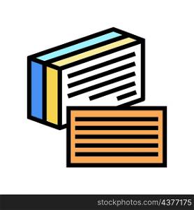 index cards color icon vector. index cards sign. isolated symbol illustration. index cards color icon vector illustration