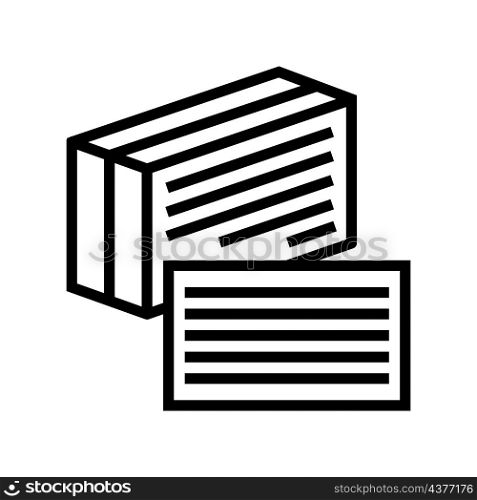 index cards line icon vector. index cards sign. isolated contour symbol black illustration. index cards line icon vector illustration