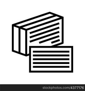 index cards line icon vector. index cards sign. isolated contour symbol black illustration. index cards line icon vector illustration