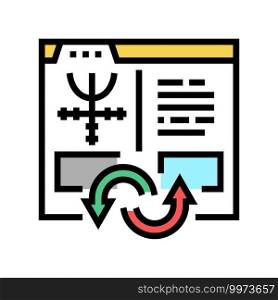 index to information converter color icon vector. index to information converter sign. isolated symbol illustration. index to information converter color icon vector illustration