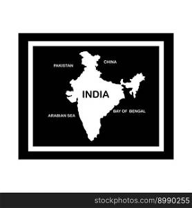 india country map icon vector illustration symbol design