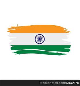 India flag, vector illustration. India flag, vector illustration on a white background