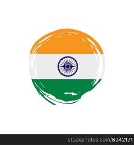 India flag, vector illustration. India flag, vector illustration on a white background