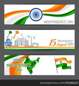 India Independence Day banners. Celebration 15 th of August. India Independence Day banners. Celebration 15 th of August.