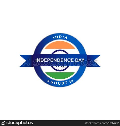 India Independence Day Logo August 15. Vector illustration EPS 10