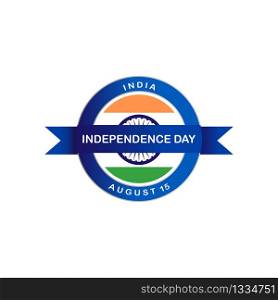 India Independence Day Logo August 15. Vector illustration EPS 10