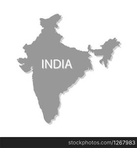 india map correct size white background vector illustration