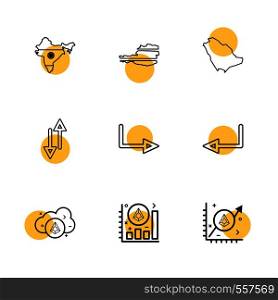 india , map , country, arrows , up , down , left , right , cloud, graph , ratio , icon, vector, design, flat, collection, style, creative, icons
